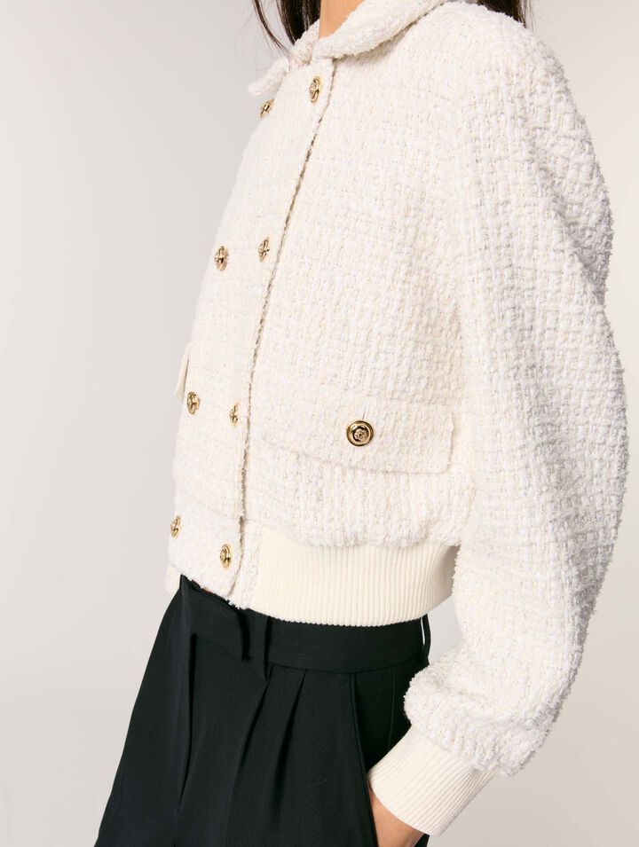 Blouson court en tweed
