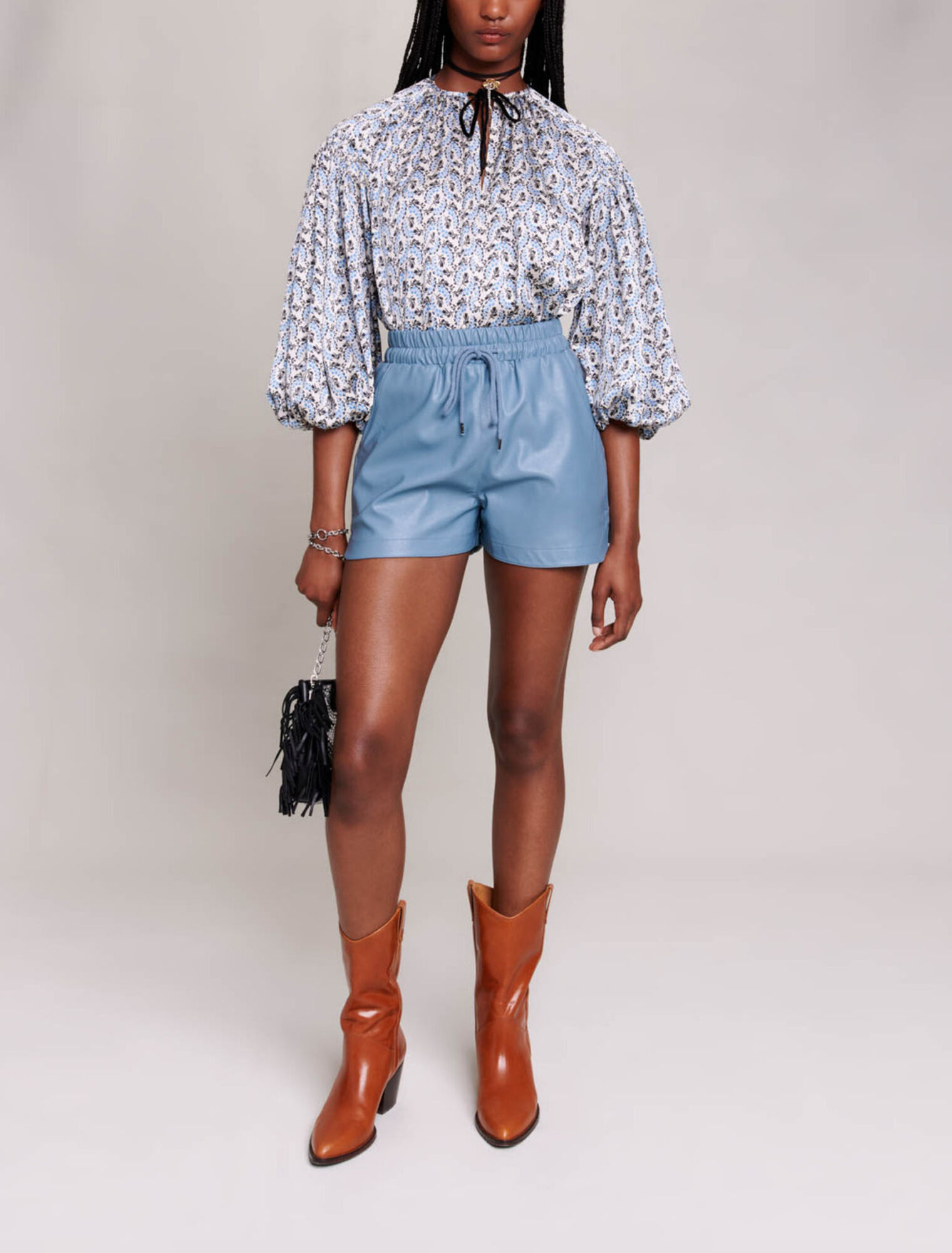 Short effet cuir