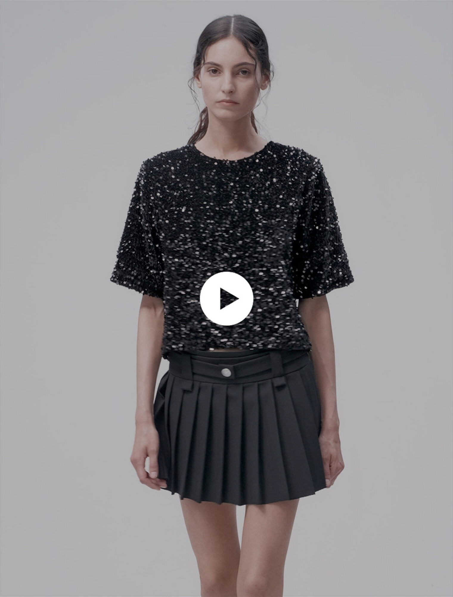 Top en velours et sequins