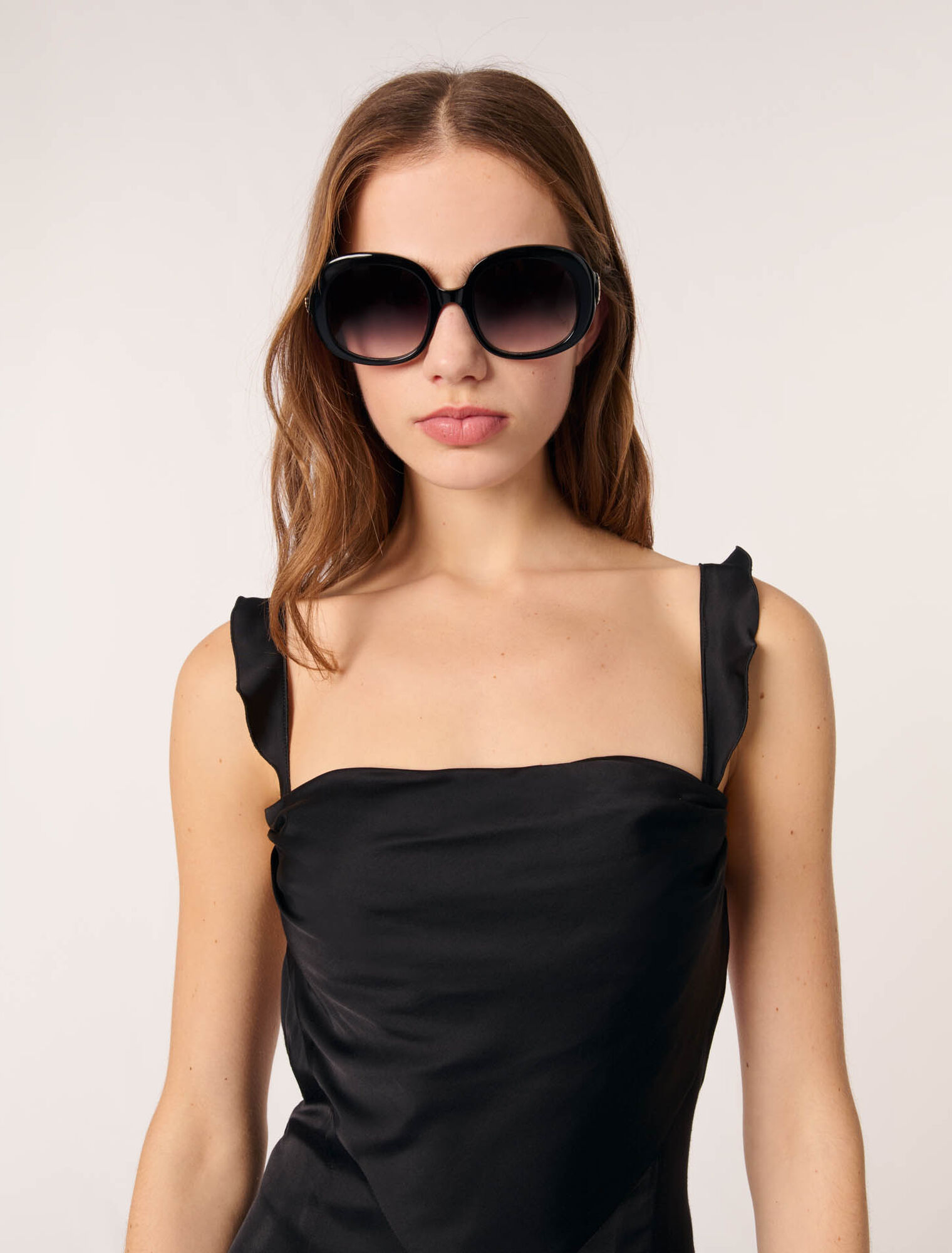 Robe longue satinée