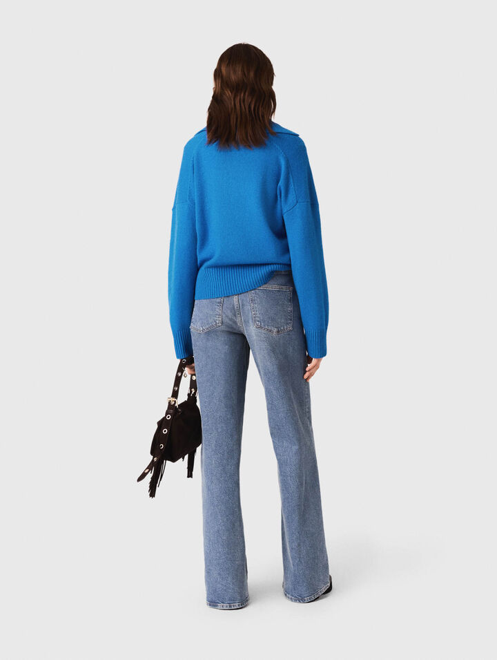 Cardigan à col polo ouvert