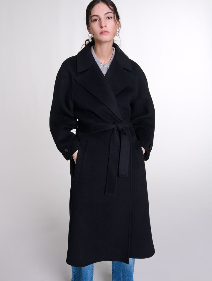 Manteau mi-long double face