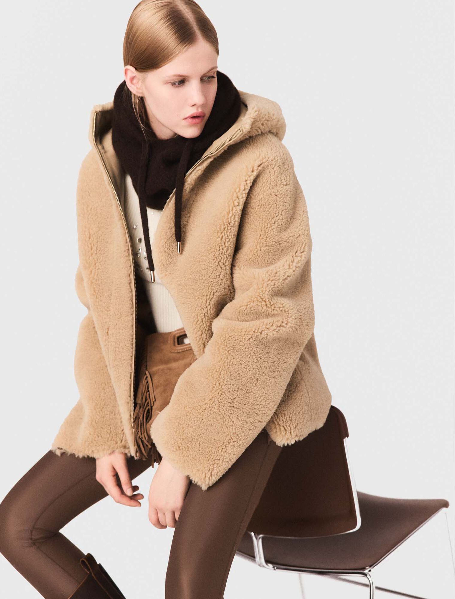 Manteau réversible avec capuche