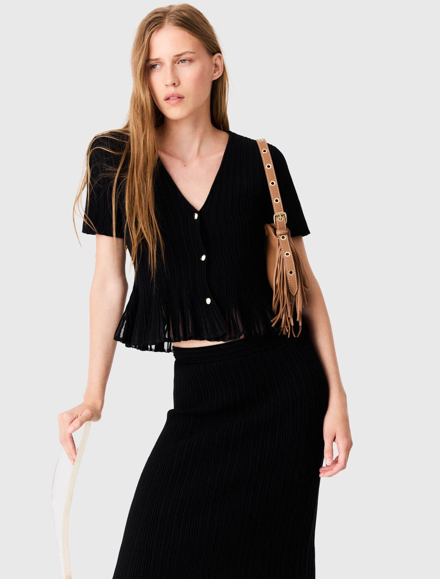 Cardigan peplum