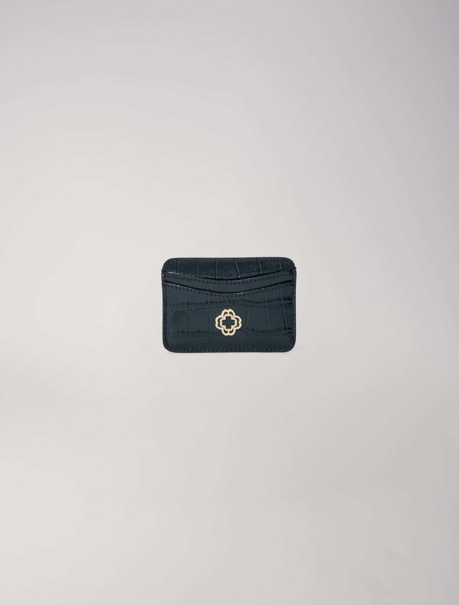 Porte-cartes en cuir effet croco