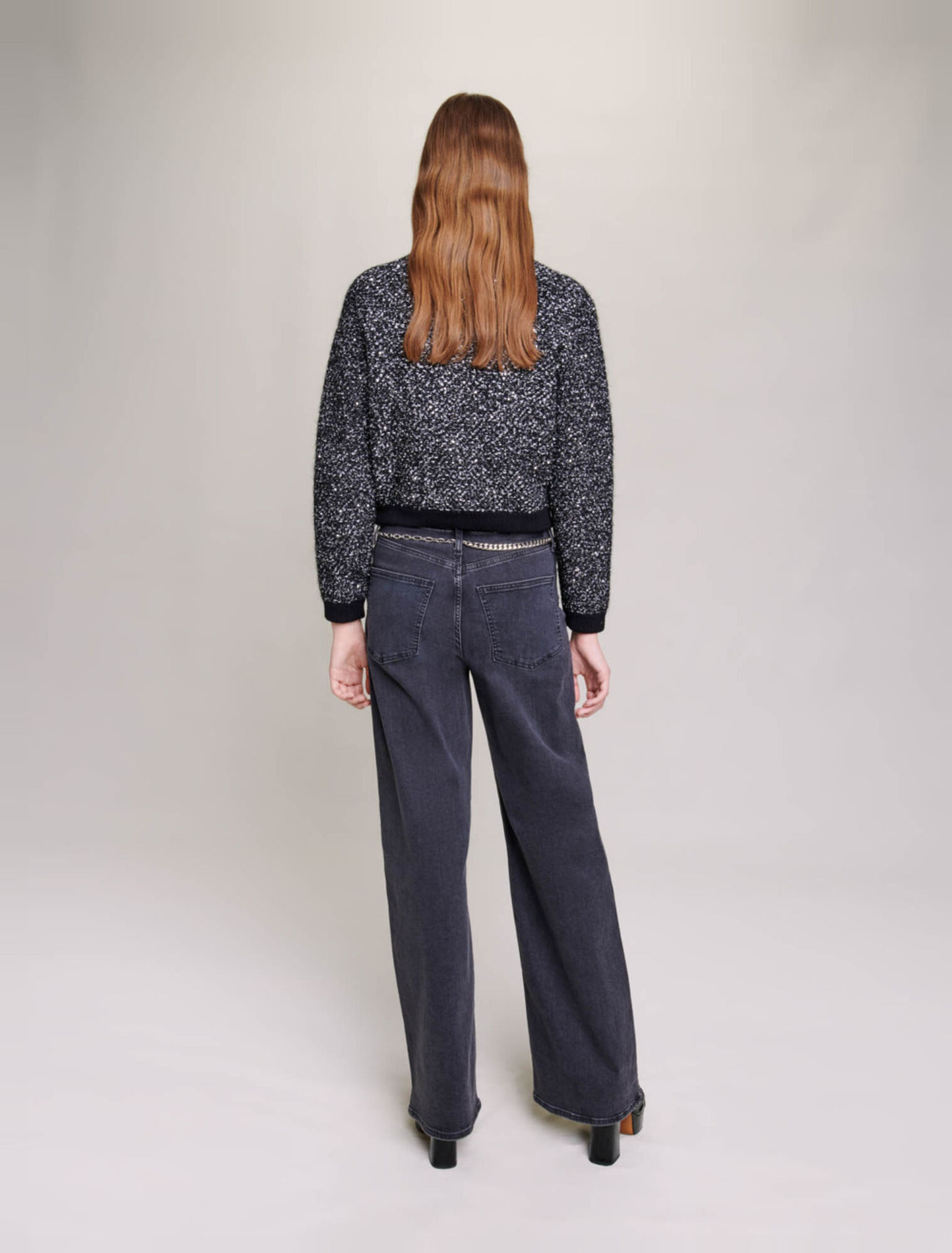 Cardigan court effet tweed
