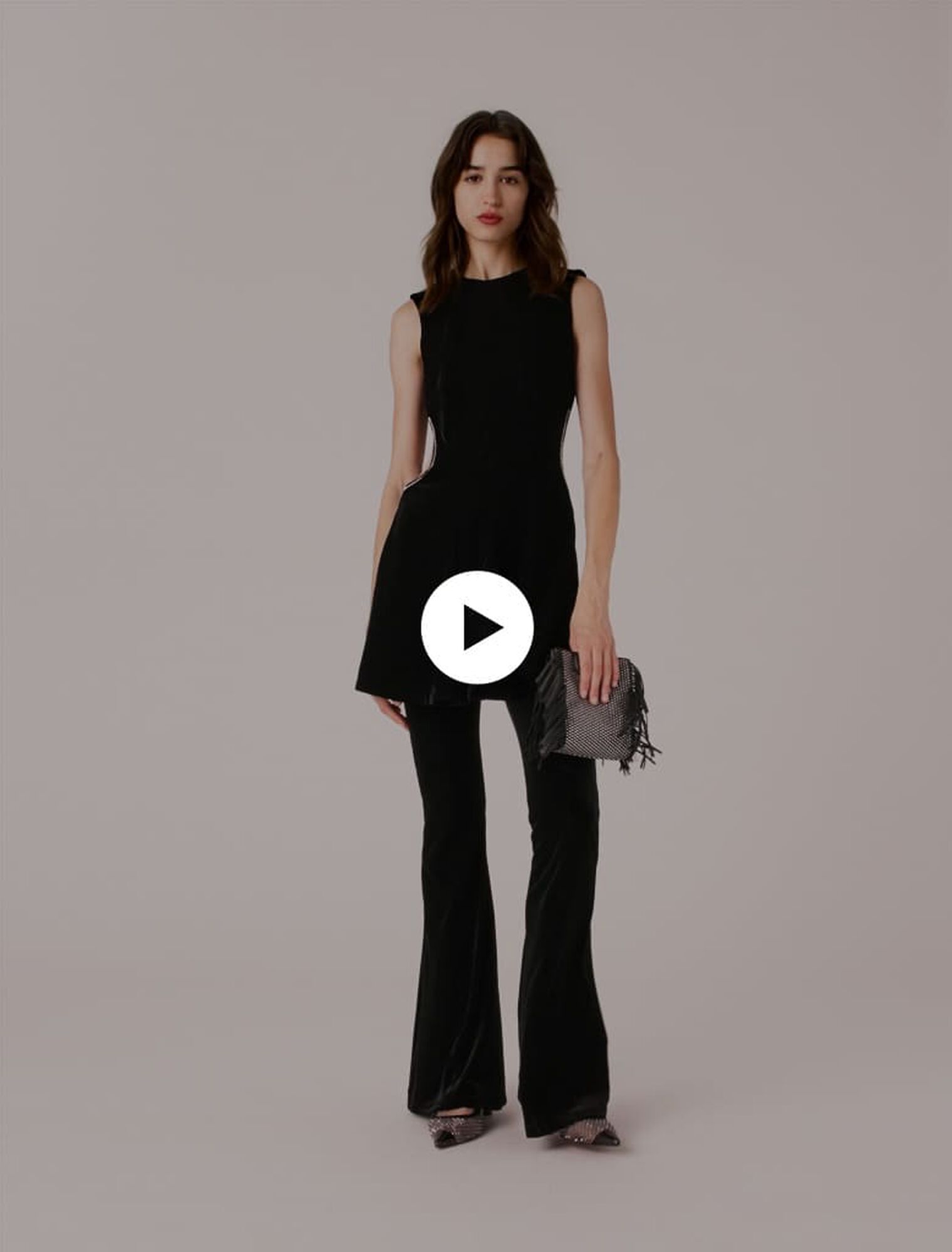 Robe courte en velours