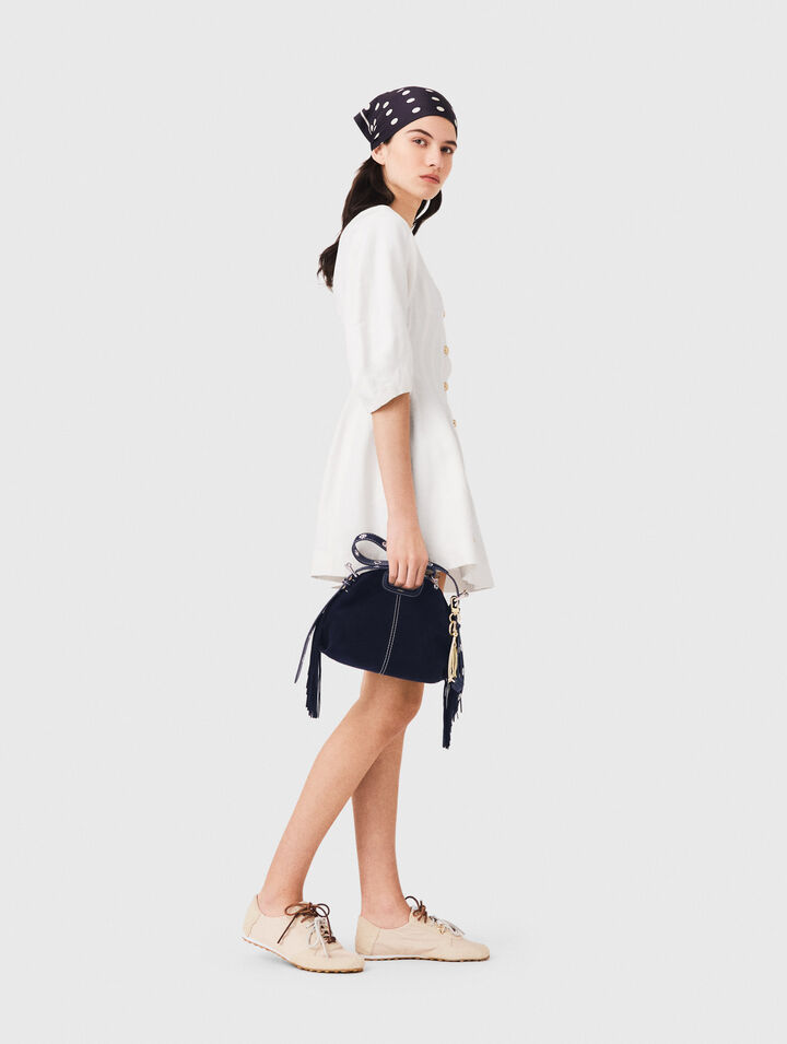 Robe courte en lin m&eacute;lang&eacute;e