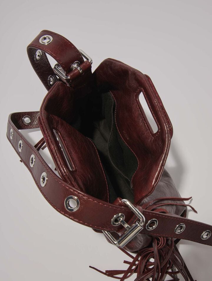 Sac Miss M mini en cuir craquel&eacute;