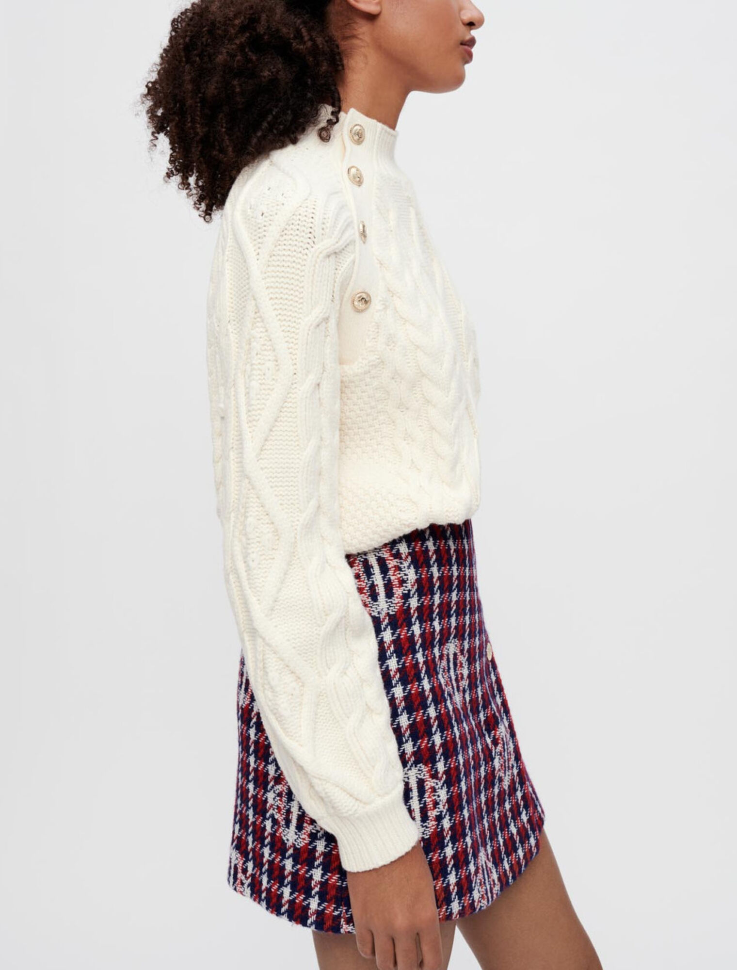 Jupe jacquard Clover à carreaux