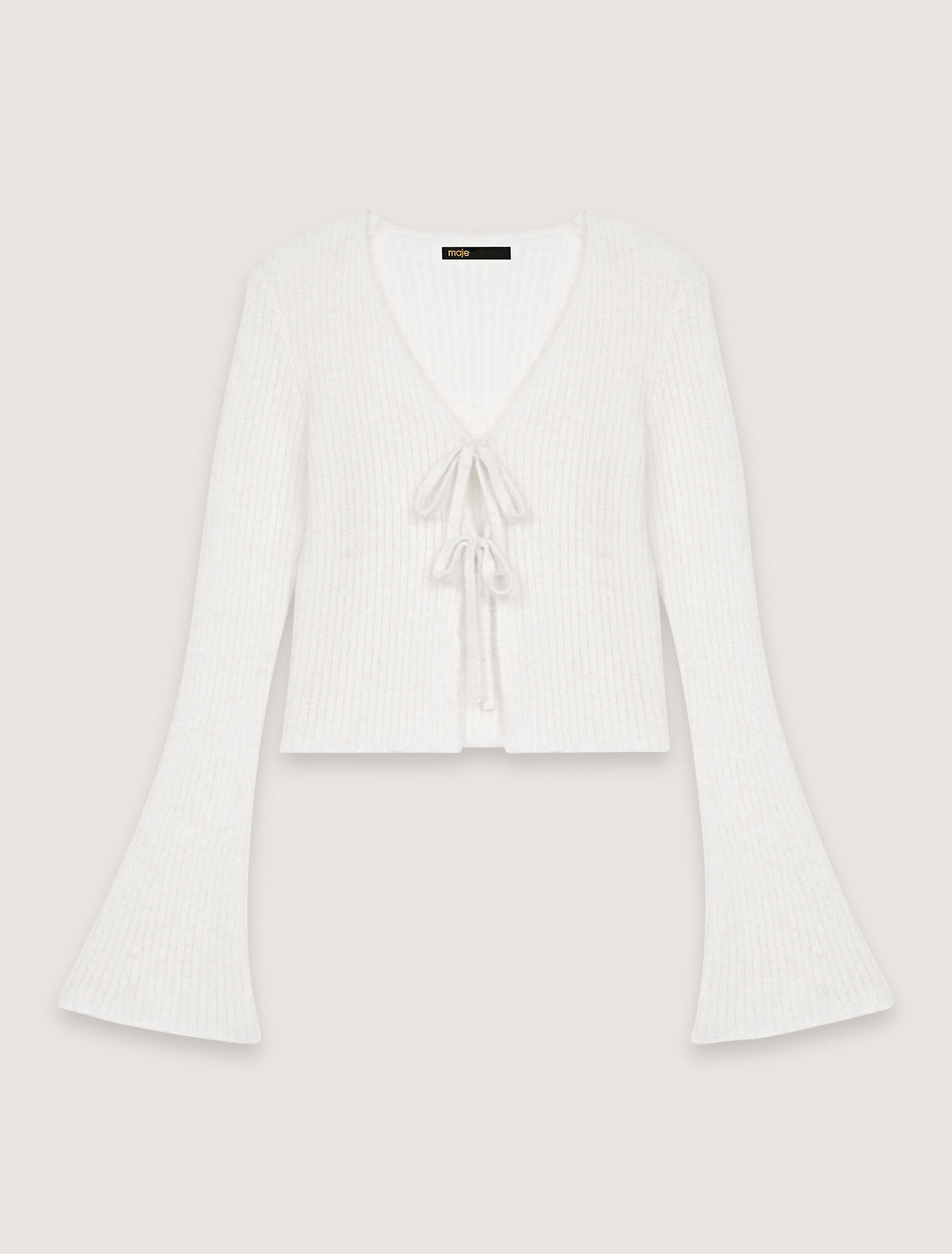Cardigan en maille stretch à liens