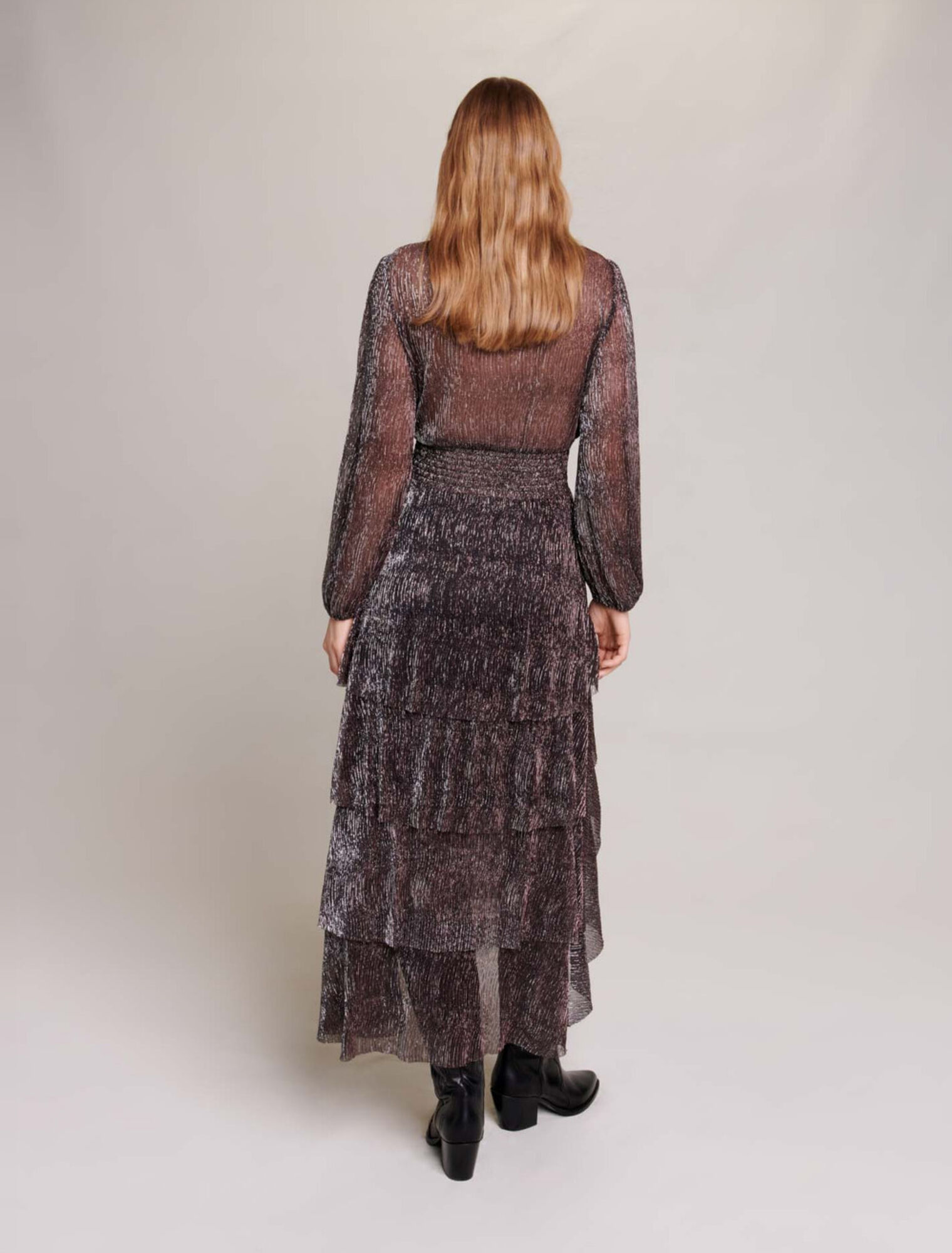 Robe longue à volants