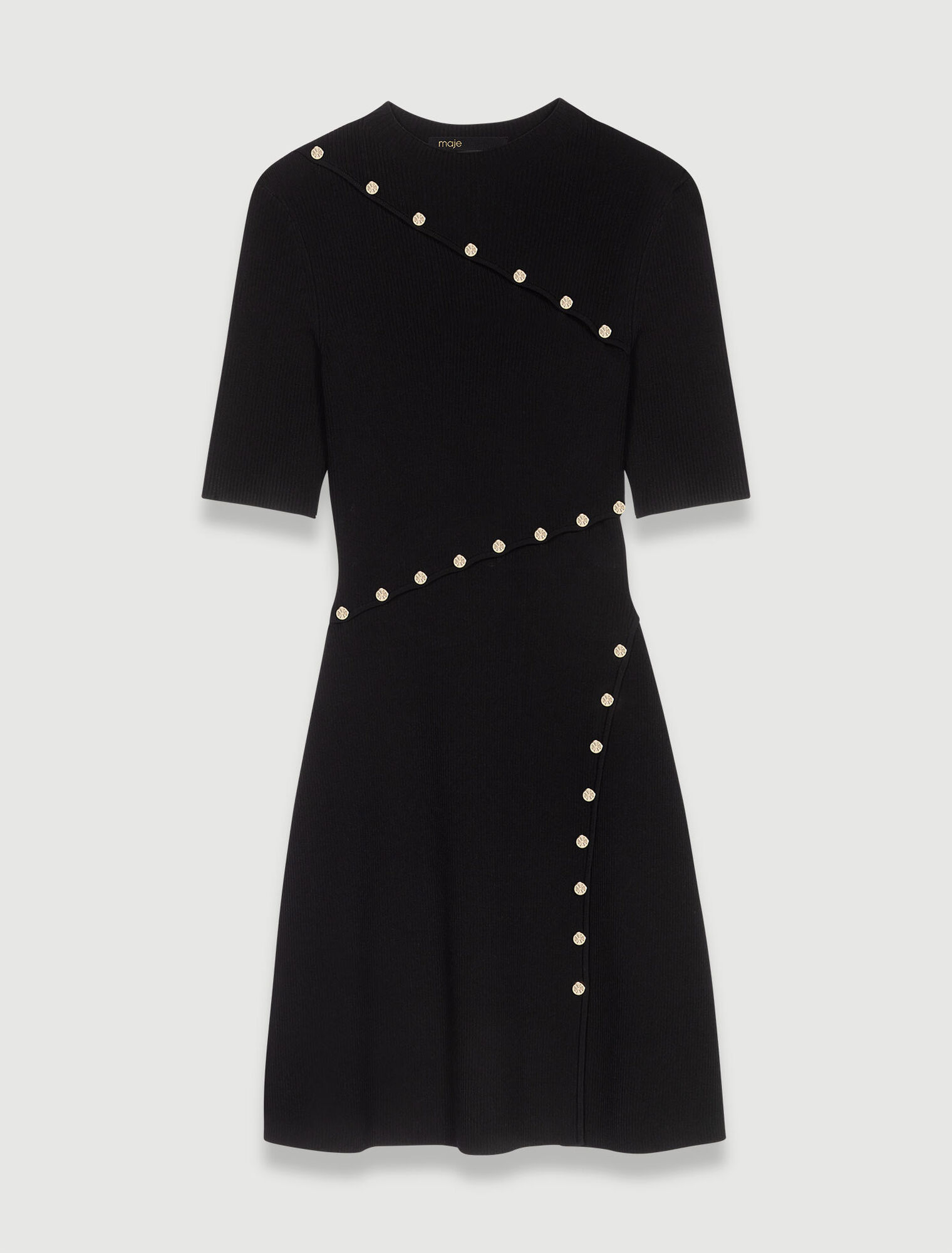 Robe en maille côtelée
