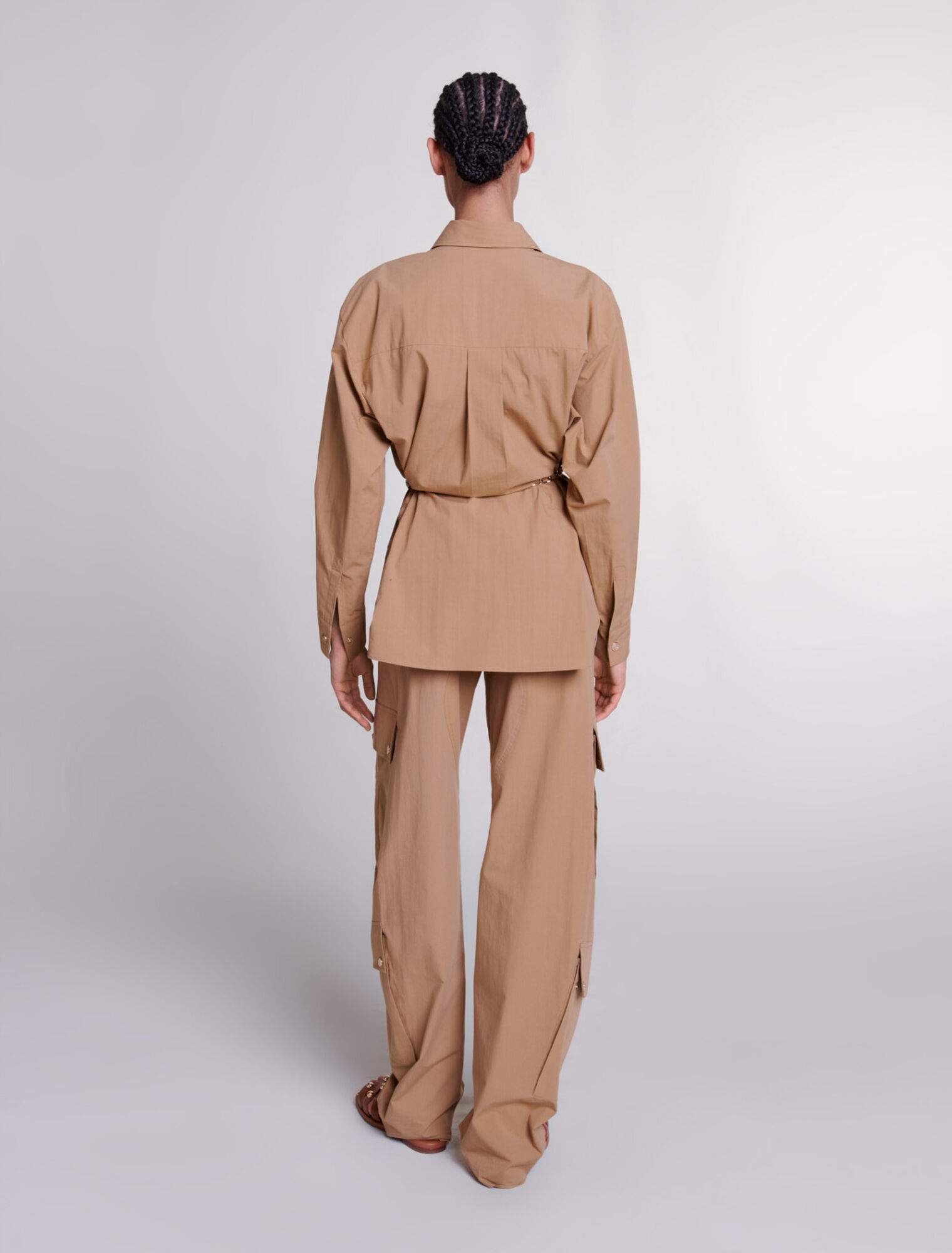 Chemise longue ceinturée