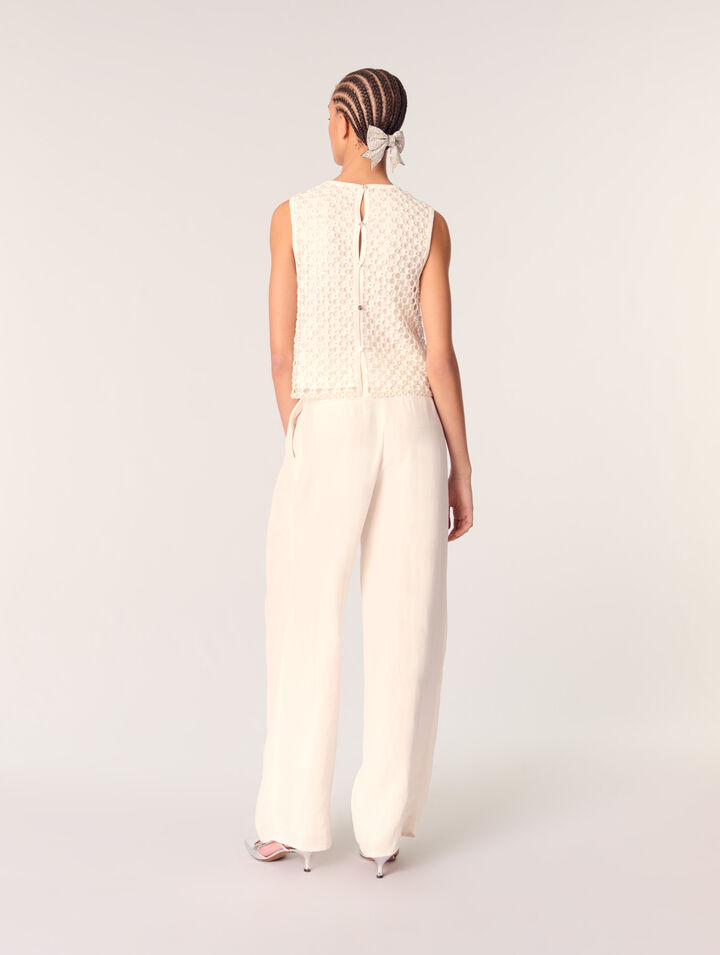 Top en crochet avec perles