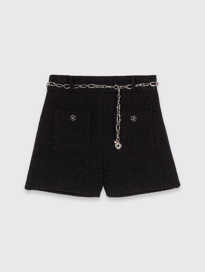 Short en tweed brillant