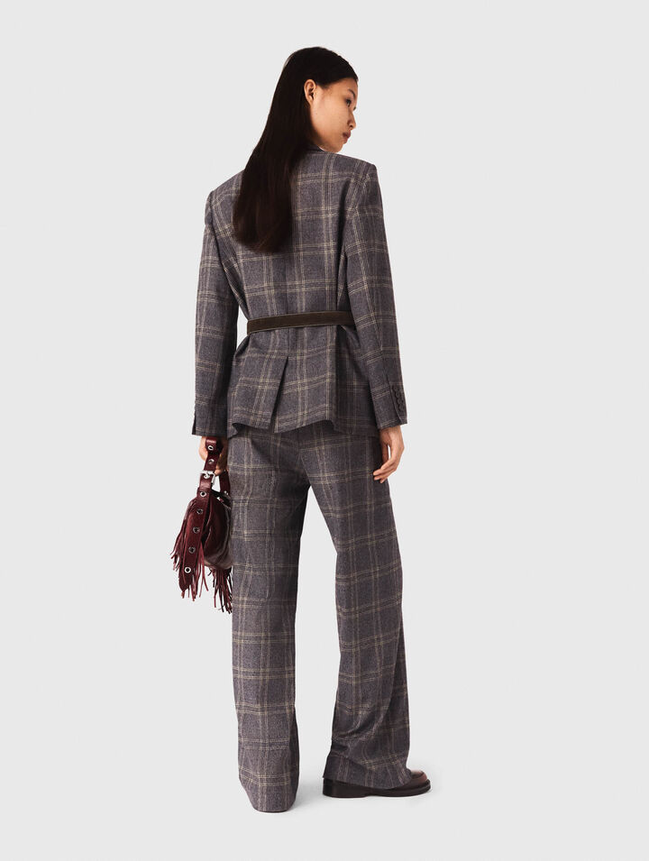 Veste de tailleur à carreaux 