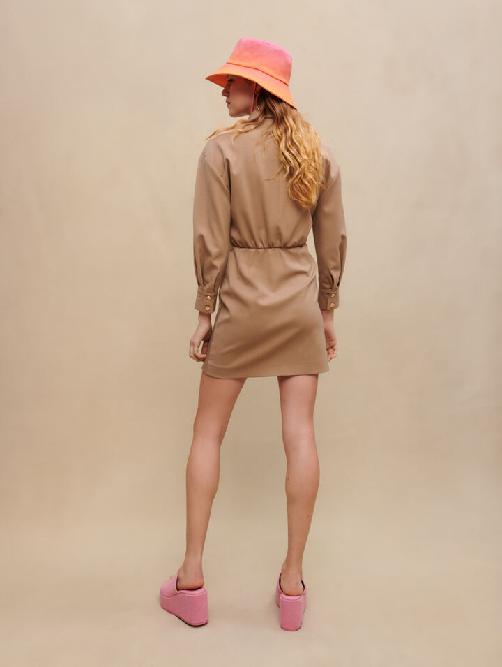 Robe courte boutonnée