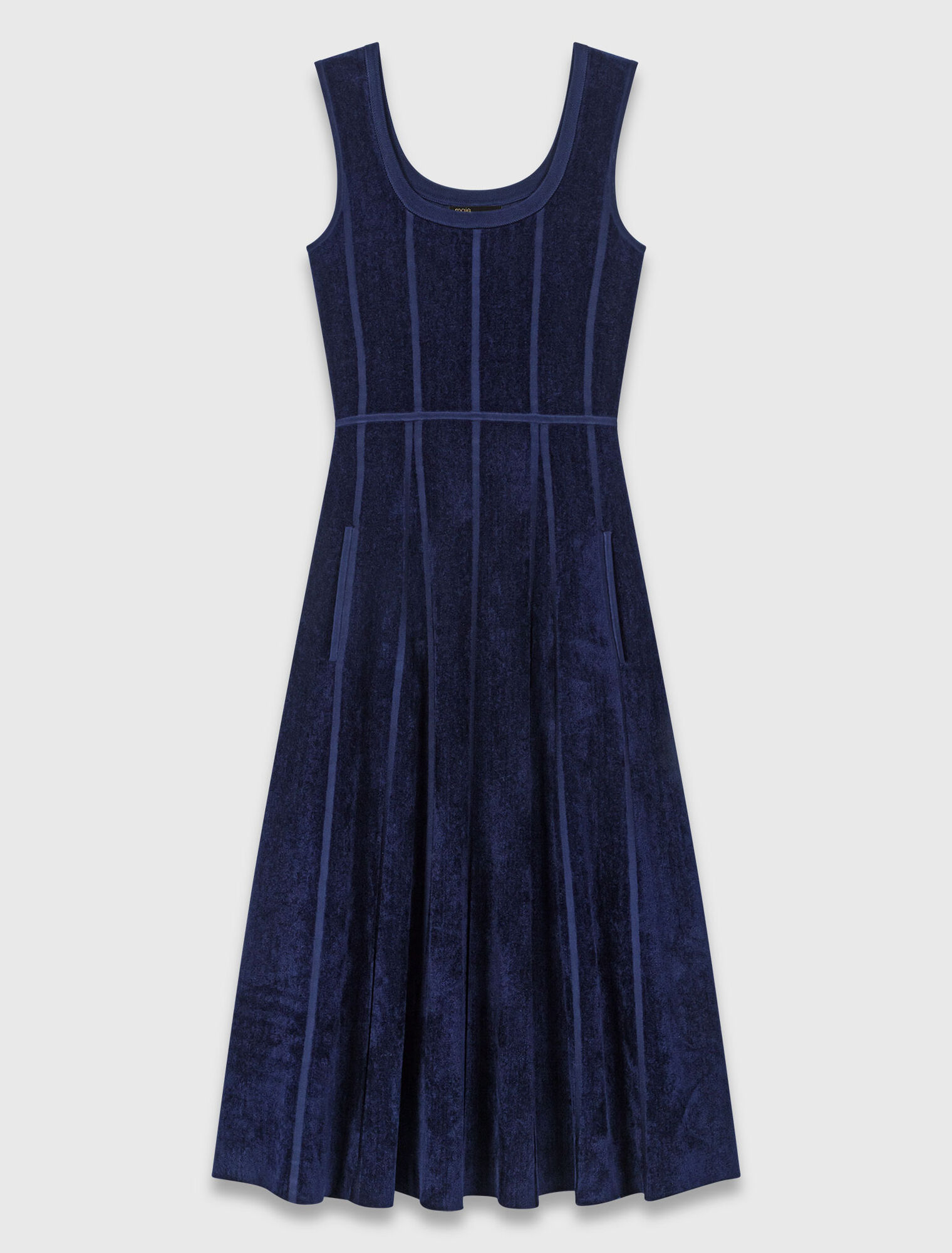 Robe longue en velours