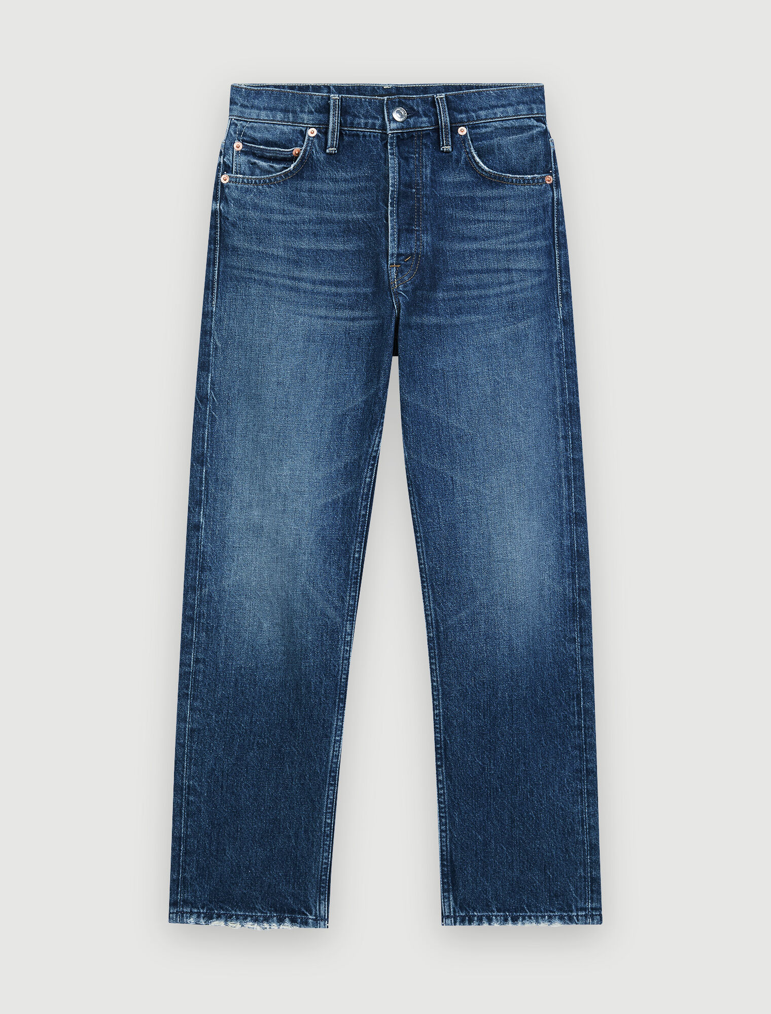 Jean droit taille haute