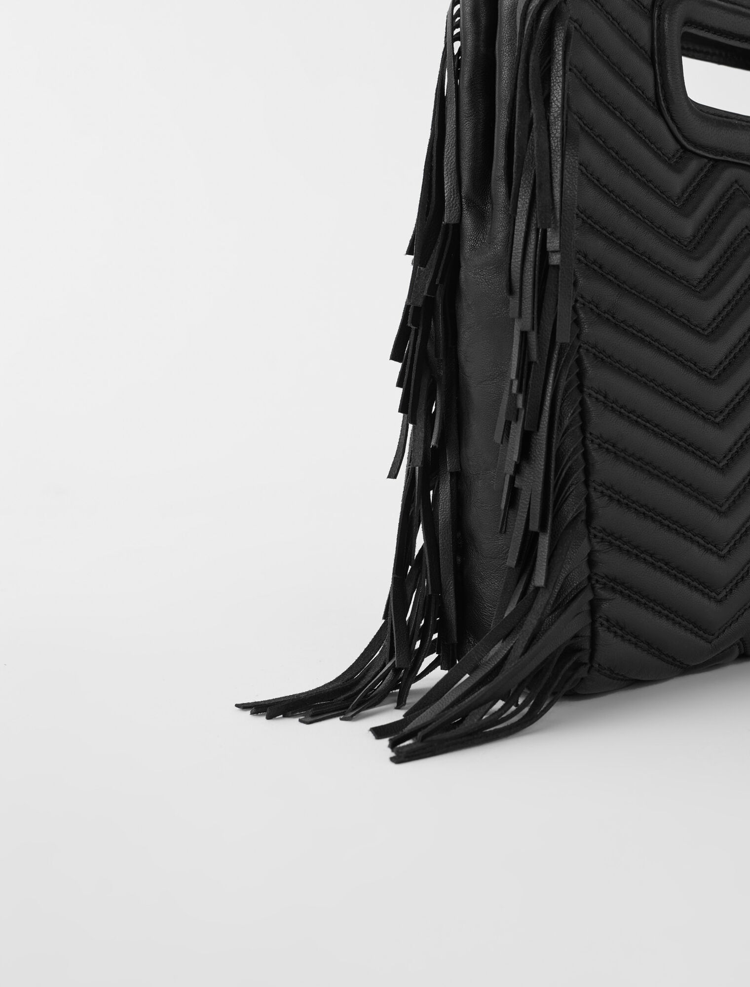 Sac M en cuir à franges