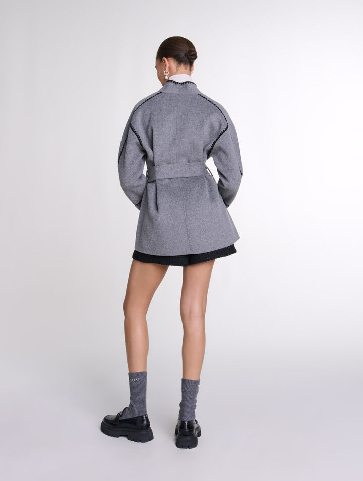 Manteau court double face