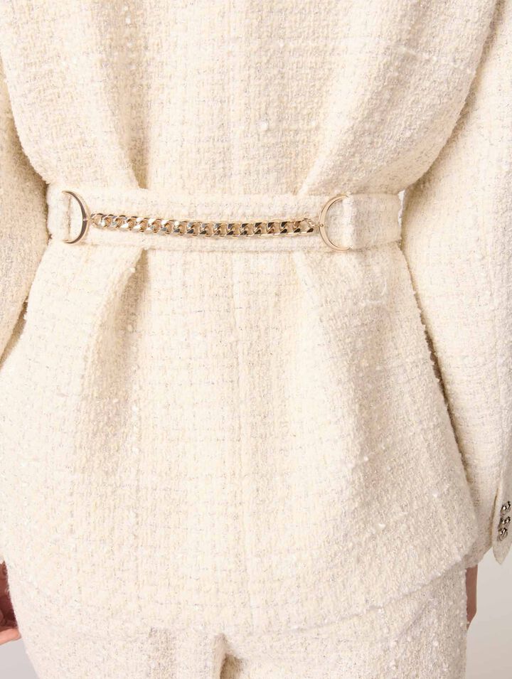 Veste ceinturée en tweed