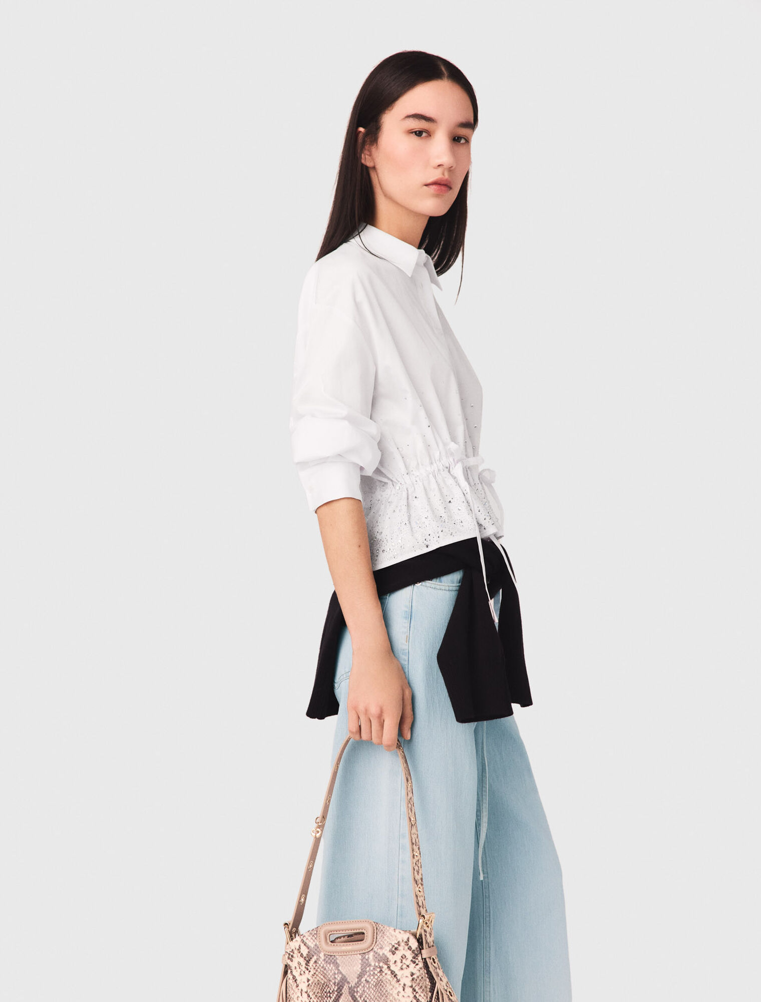 Chemise en coton avec strass