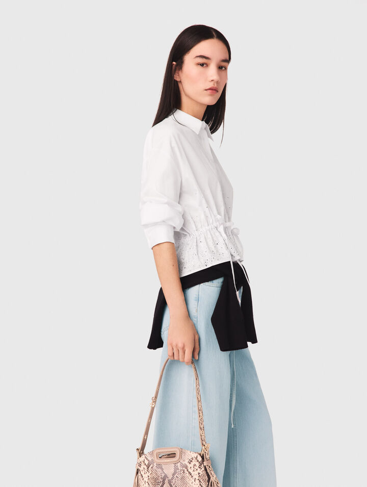Chemise en coton avec strass