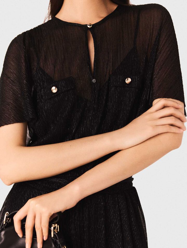 Robe longue métalisée