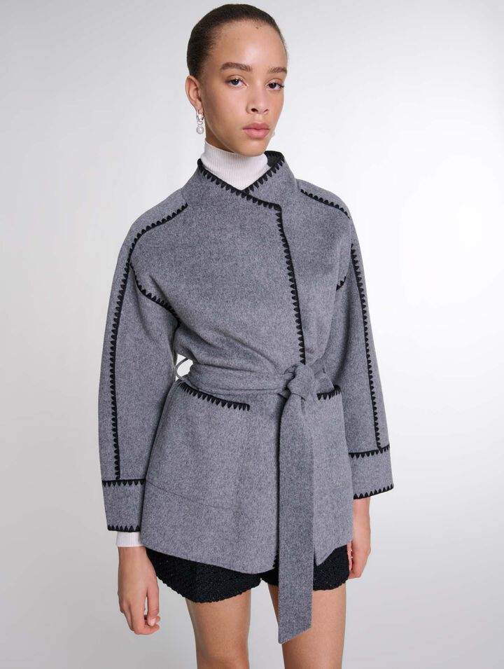 Manteau court double face