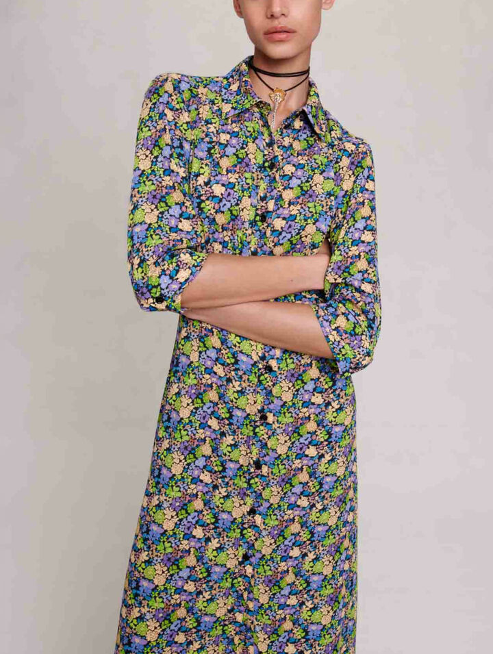Robe longue fleurie