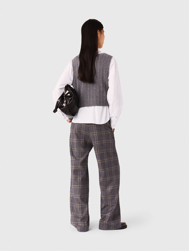 Top en maille et chemise amovible