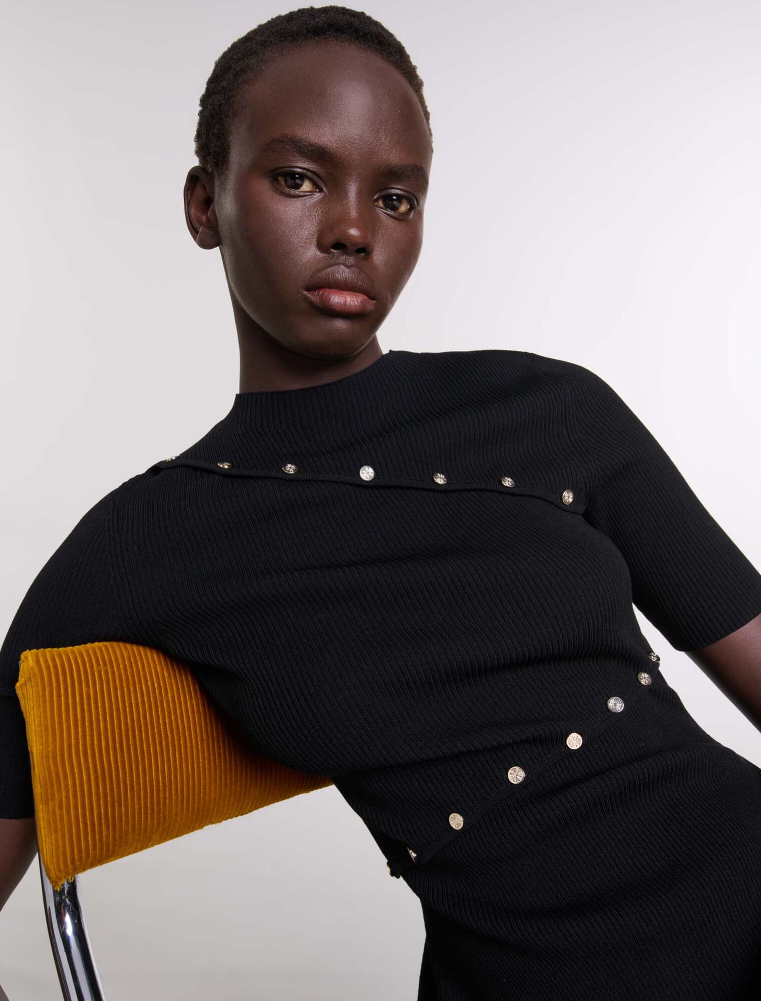 Robe en maille côtelée