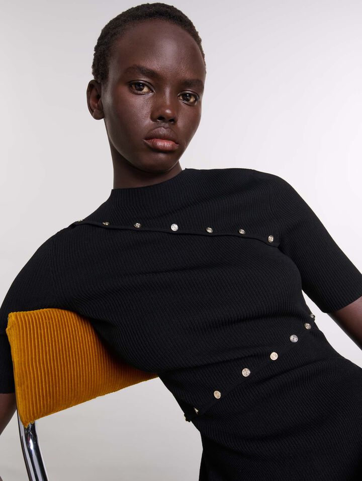 Robe en maille côtelée