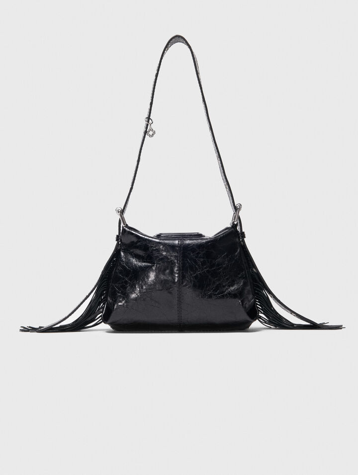 Sac Miss M en cuir usé verni 