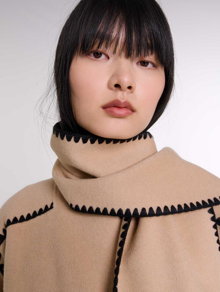 Manteau bicolore double face