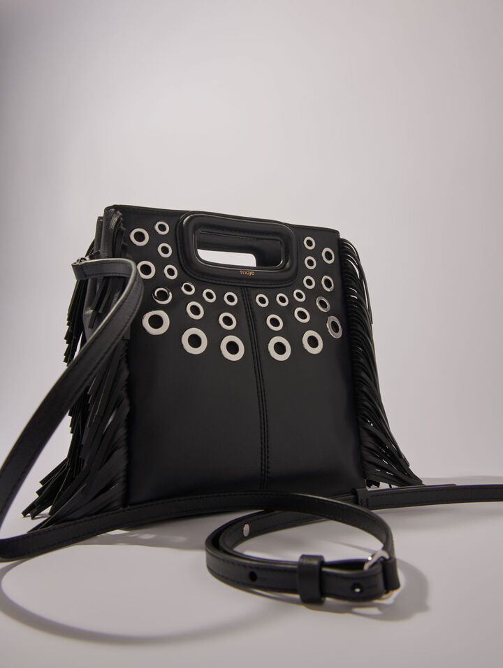 Sac M en cuir à œillets