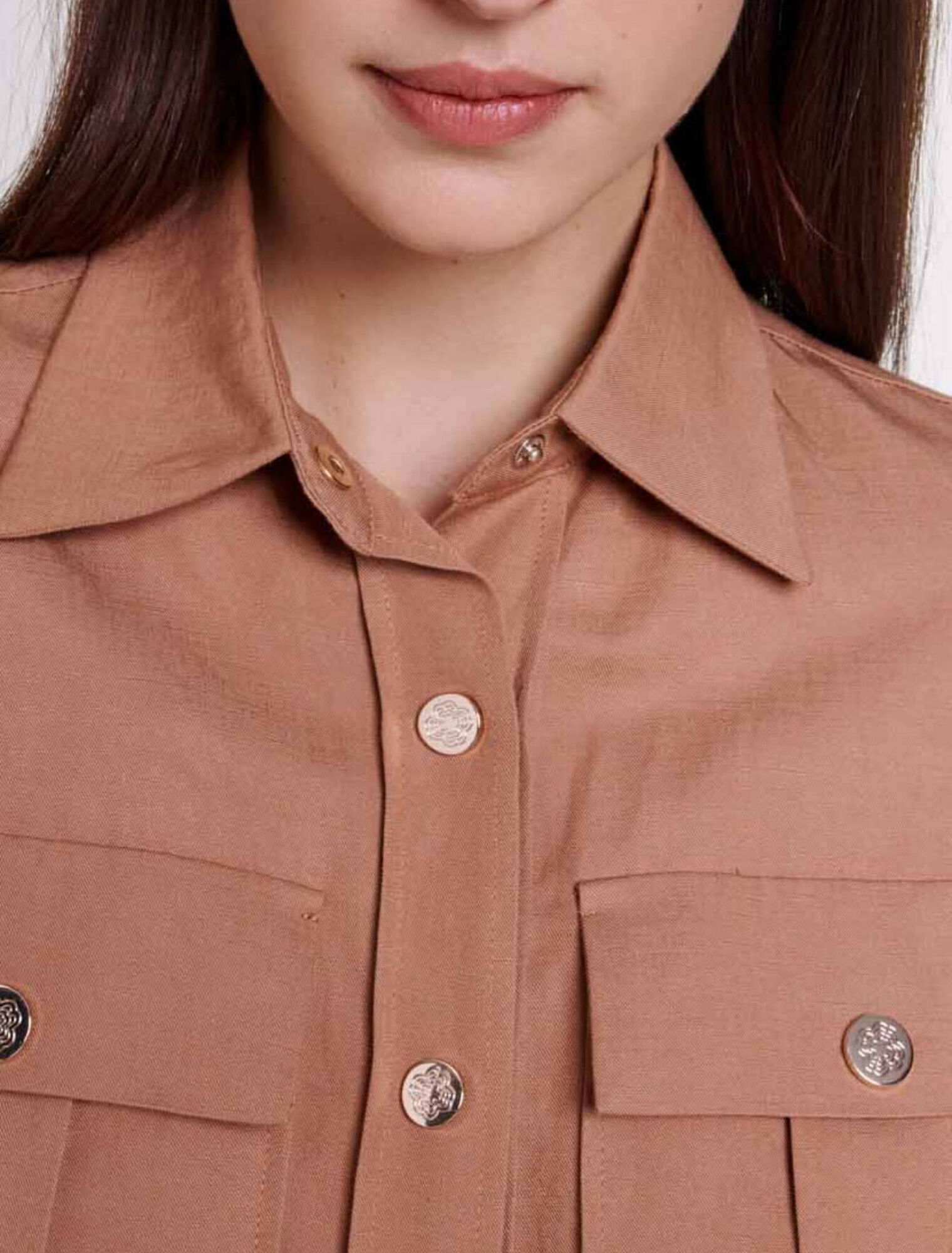 Combinaison pantalon en lin mélangé