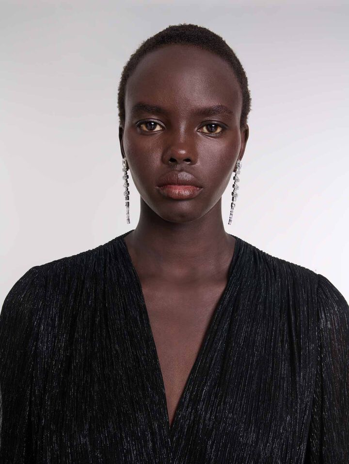 Robe courte lamée