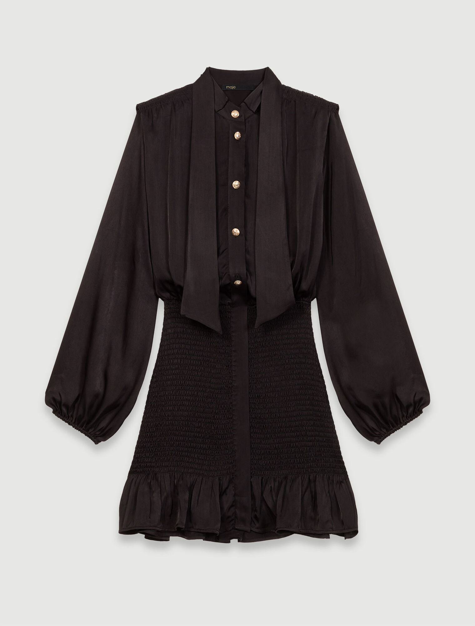 Robe courte smockée