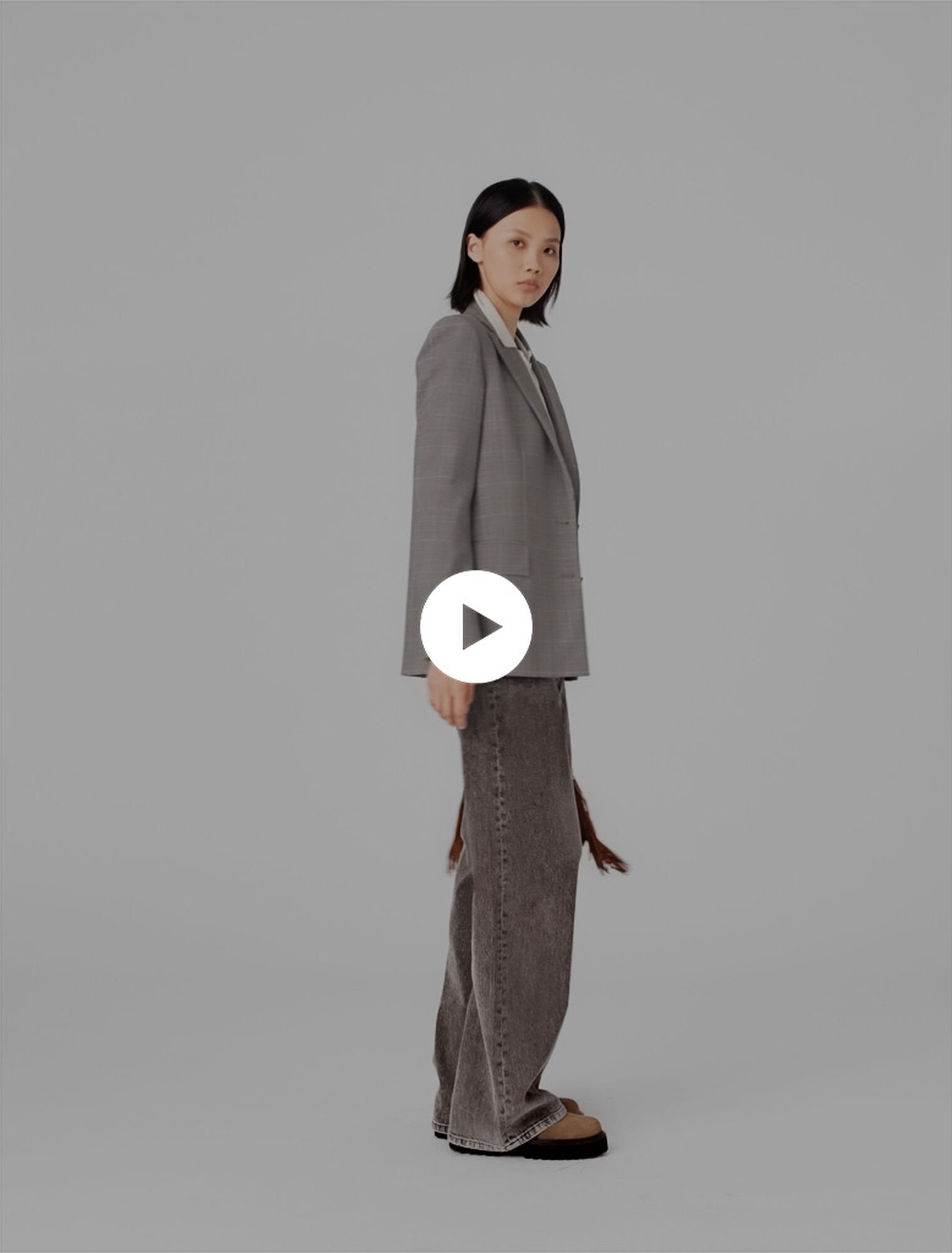 Jean large &agrave; ceinture maillons