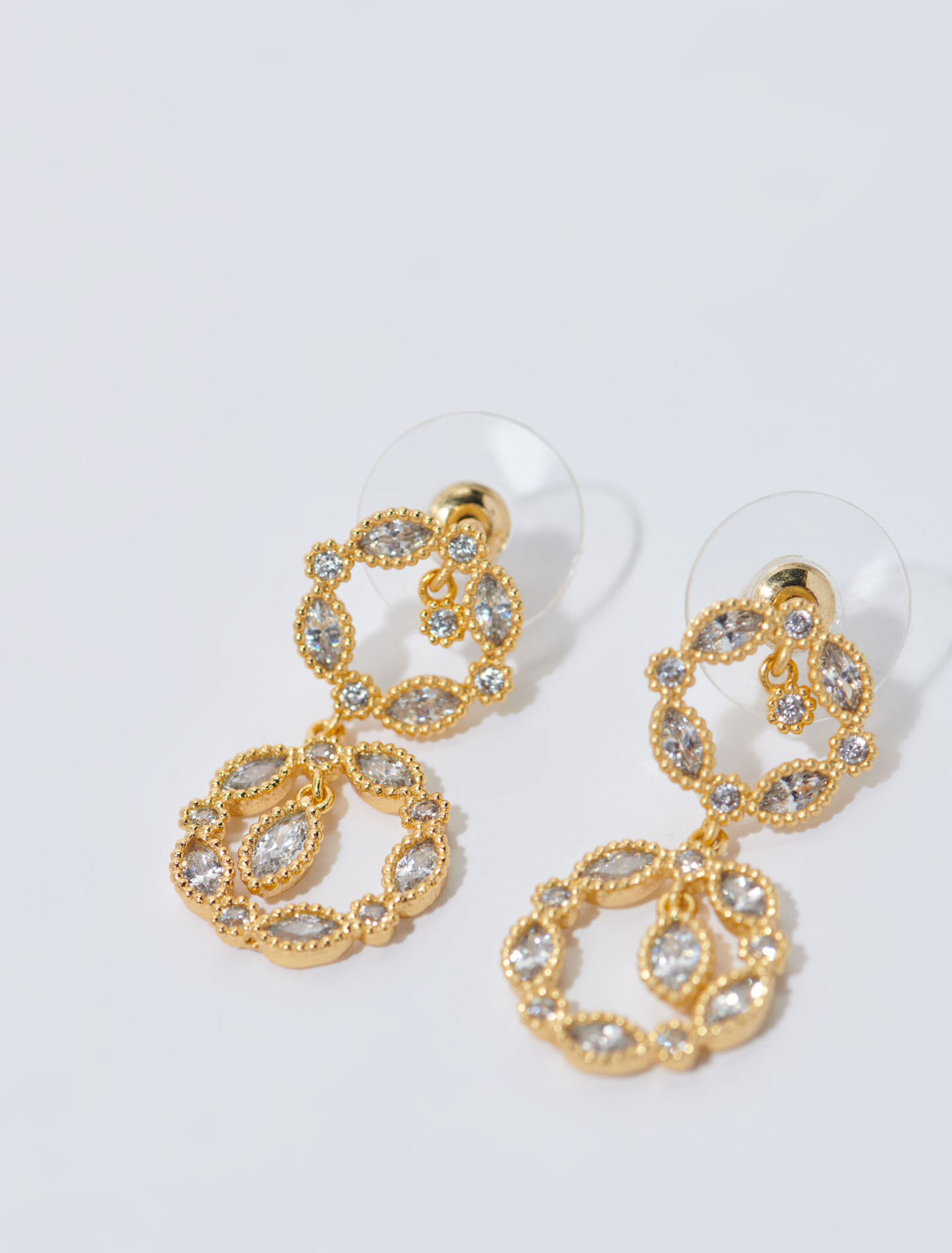 Boucles d'oreilles pendantes à strass