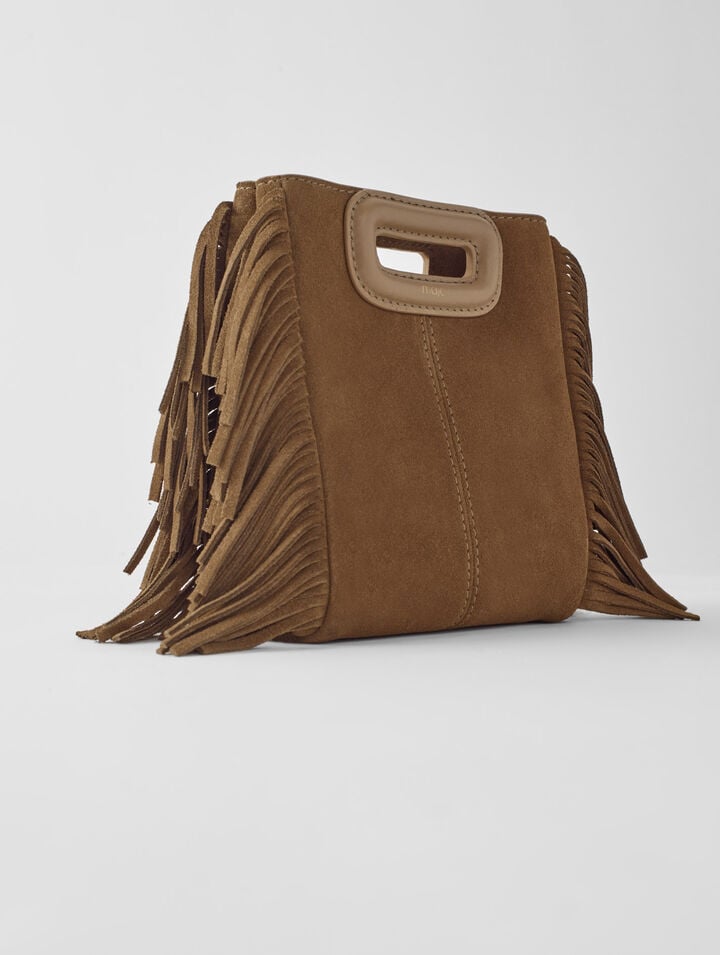 Sac M mini en cuir suède