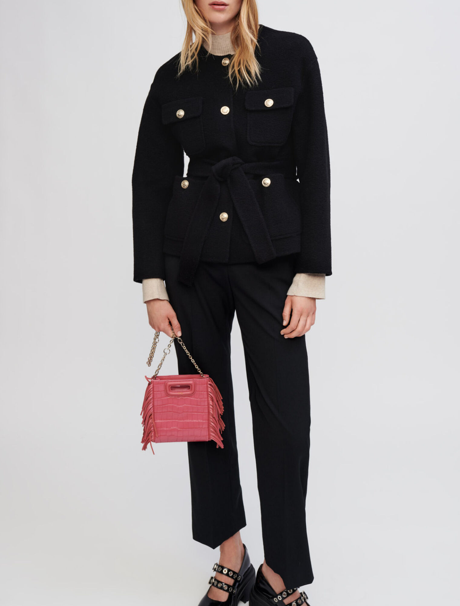 Manteau en double face texturé