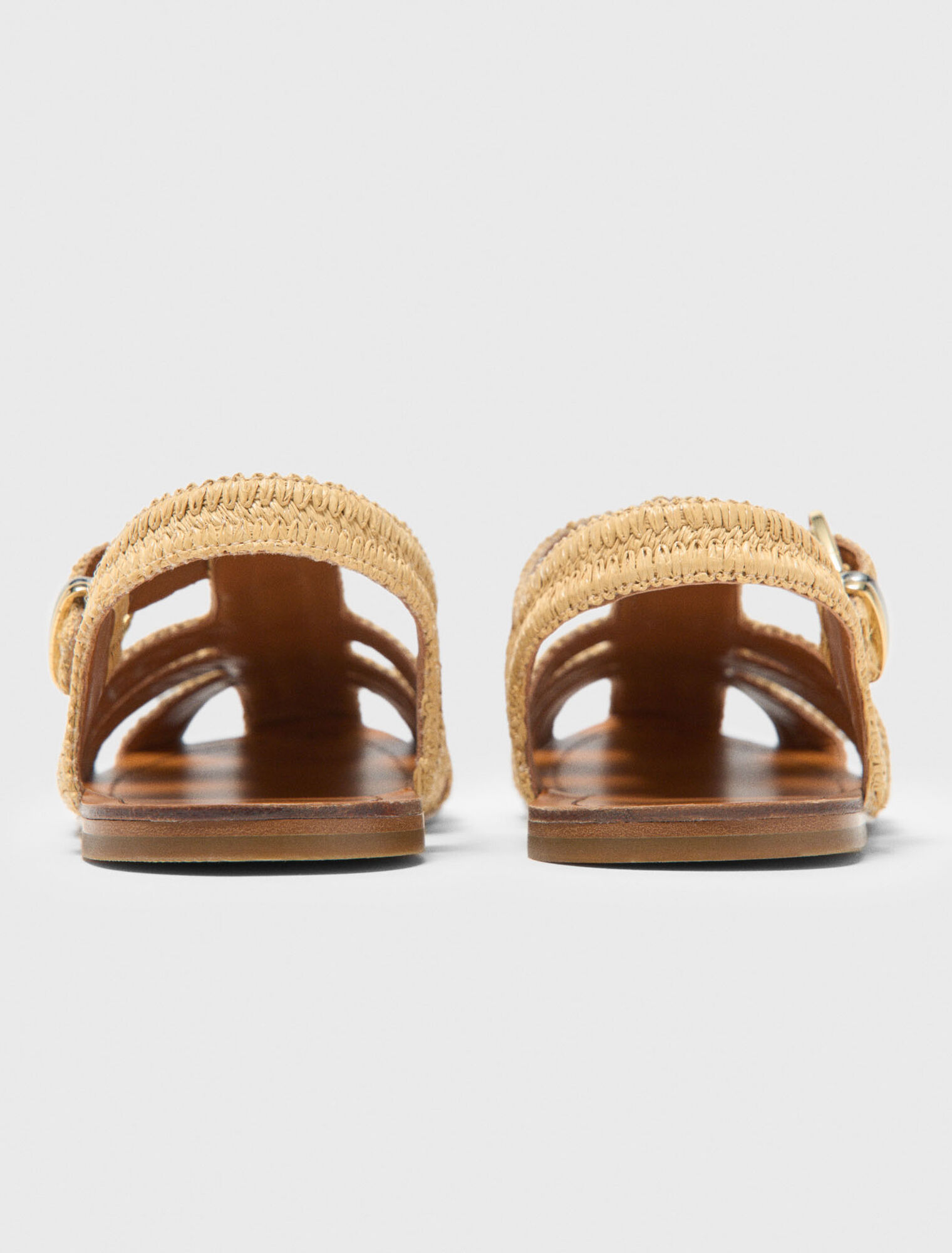 Sandales multibrides effet raphia