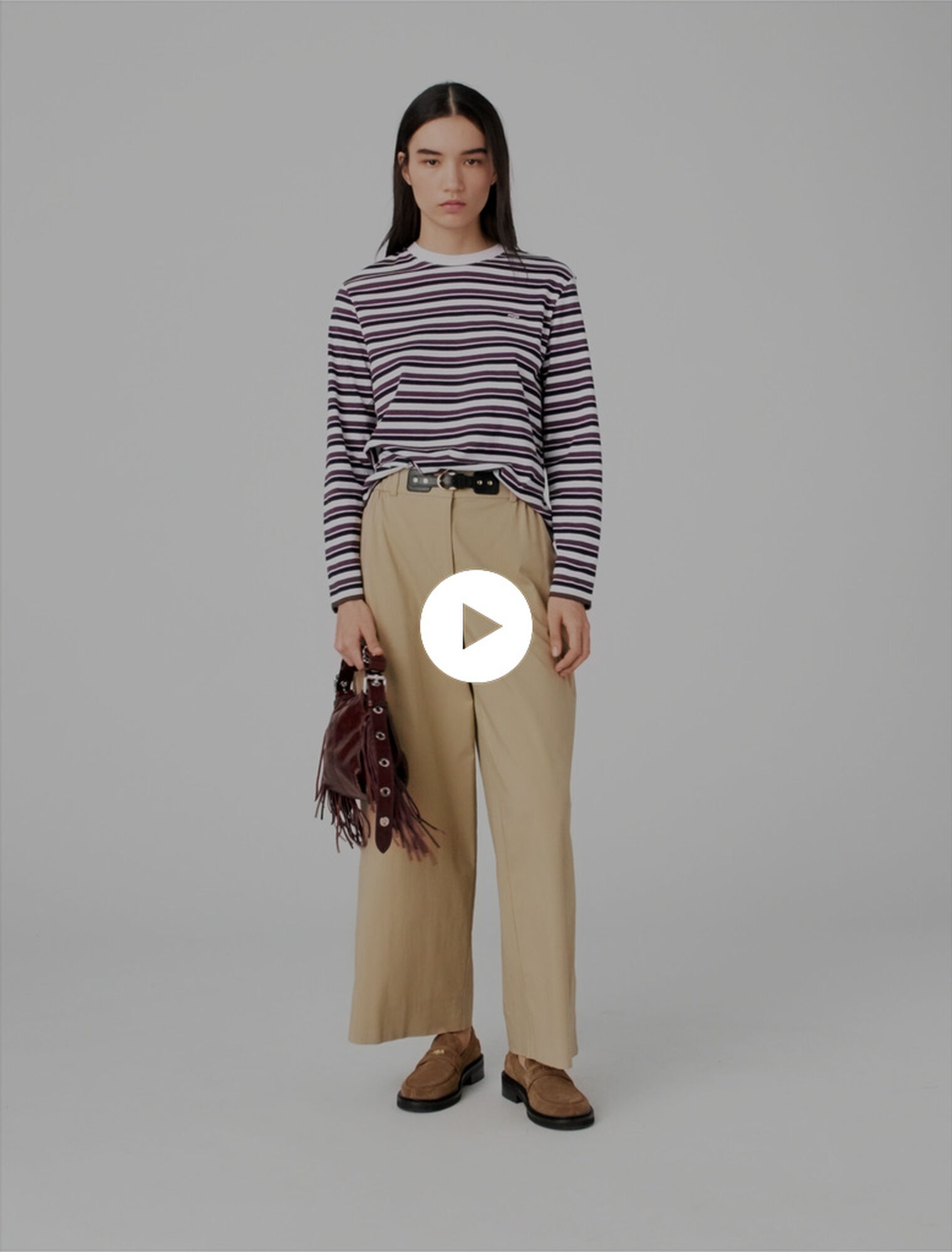 Pantalon large en coton