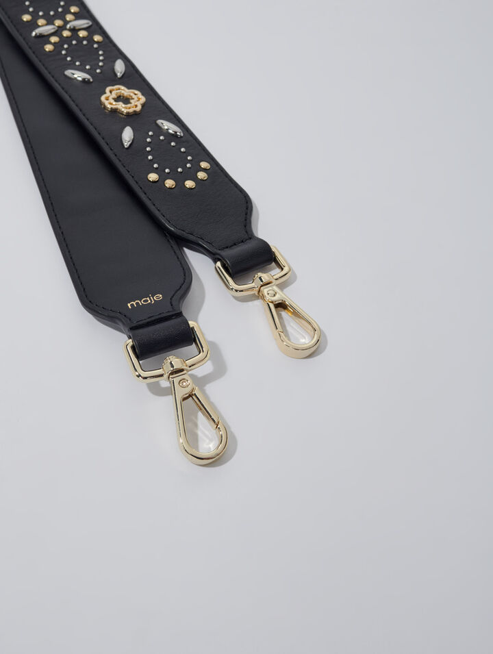 Bandoulière en cuir à studs
