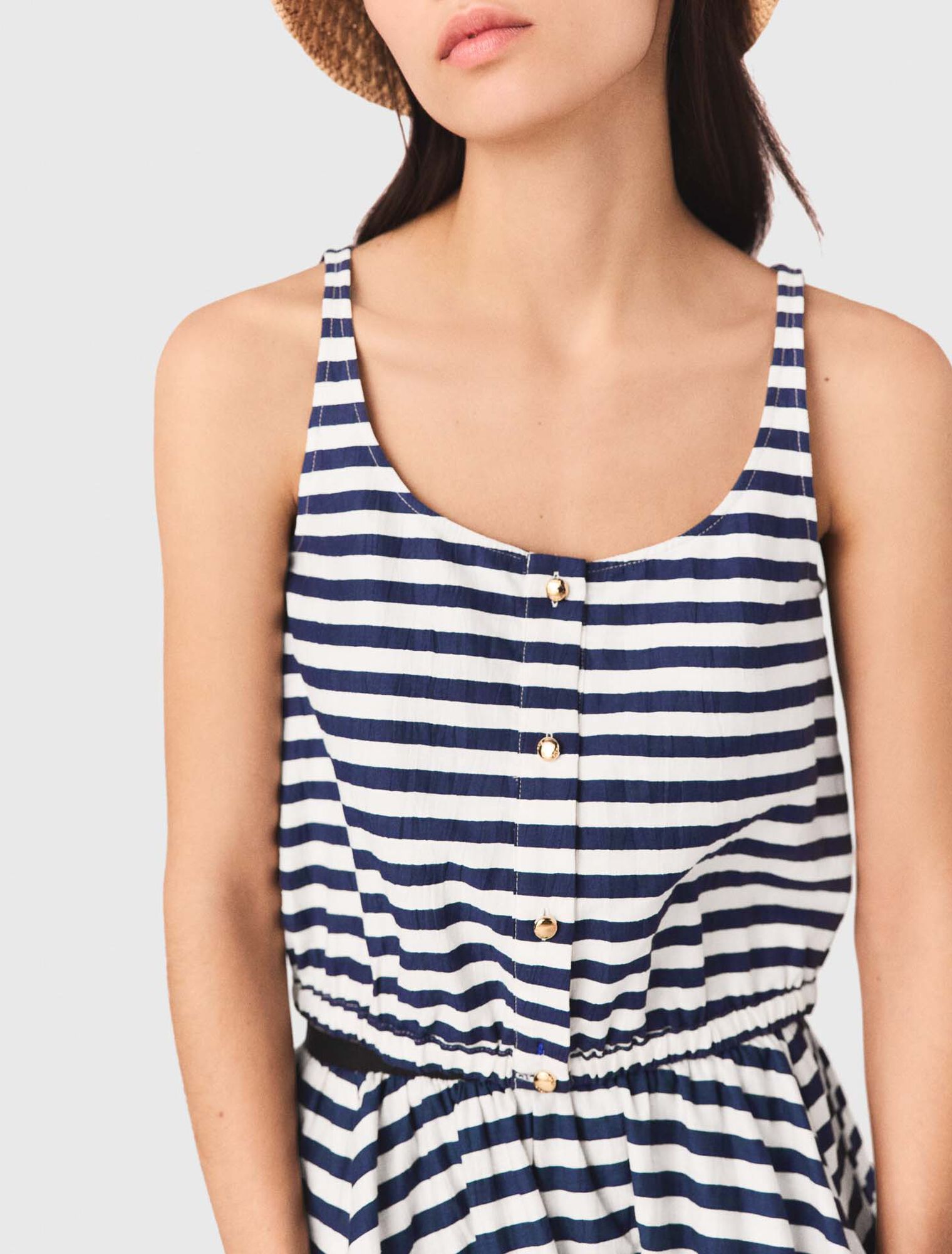 Top en lin m&eacute;lang&eacute;