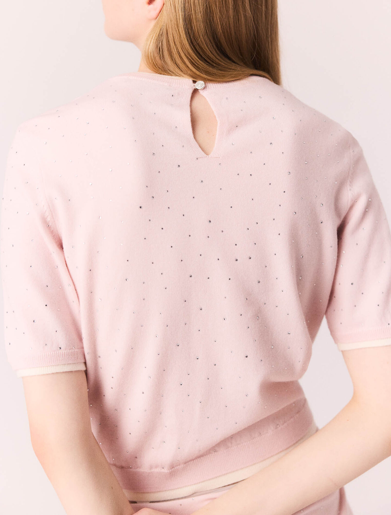 Pull 100% laine à manches courtes